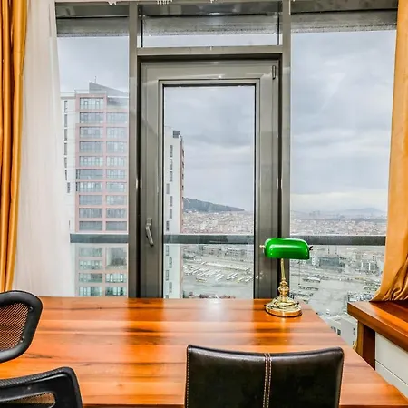 Fully Furnished Flat With Security In Atasehir Apartment *
